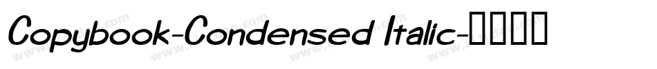Copybook-Condensed Italic字体转换
